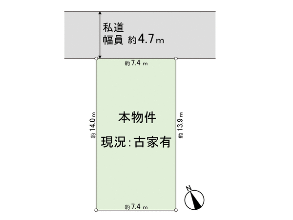 岸部北2丁目 地形図 岸部北2丁目 地形図