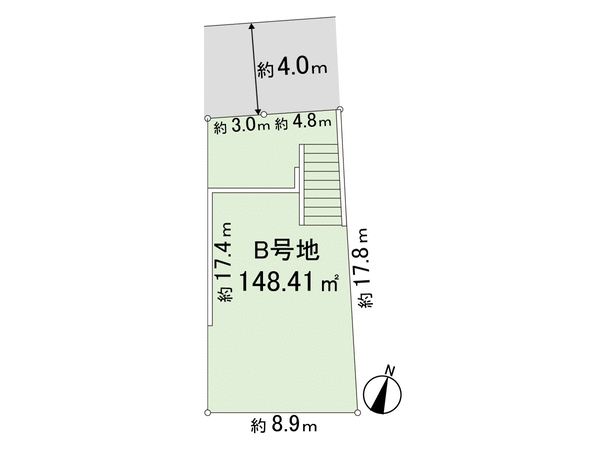 吹田市尺谷 B号地 地形図 吹田市尺谷 B号地 地形図