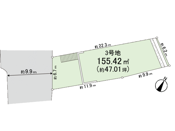 吹田市新芦屋上 3号地 地形図 吹田市新芦屋上 3号地 地形図