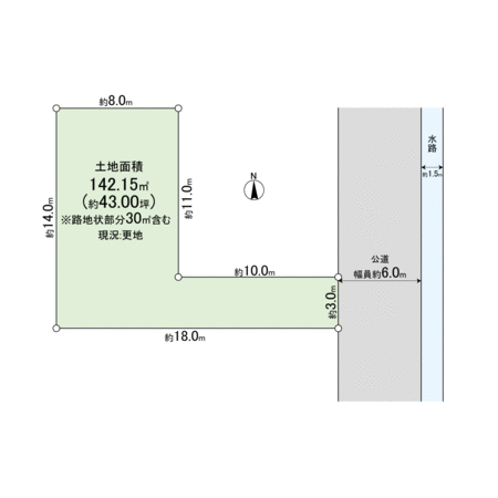 武庫之荘6丁目土地 地形図 武庫之荘6丁目土地 地形図