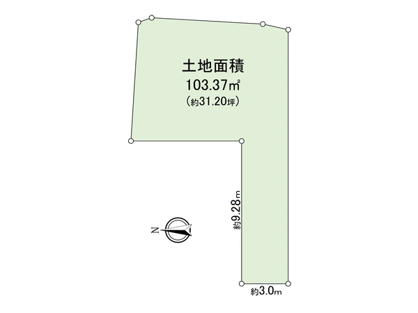 平野区瓜破3丁目 建築条件付き土地 地形図 平野区瓜破3丁目 建築条件付き土地 地形図