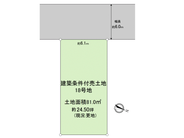 伏見区羽束師志水町18号地【建築条件付売土地】 地形図 伏見区羽束師志水町18号地【建築条件付売土地】 地形図