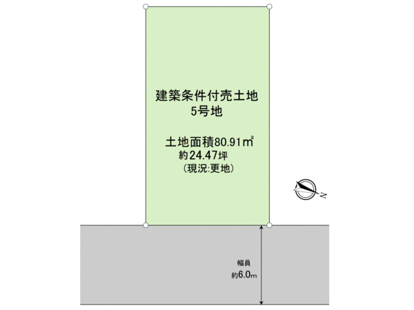 伏見区羽束師志水町5号地【建築条件付売土地】 地形図 伏見区羽束師志水町5号地【建築条件付売土地】 地形図