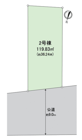 宇治市広野町大開2号地【建築条件無土地】 地形図 宇治市広野町大開2号地【建築条件無土地】 地形図