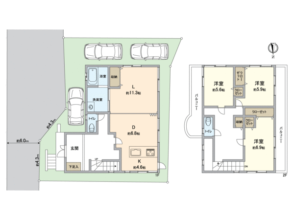 伏見区深草砂子谷町 一戸建 間取り 伏見区深草砂子谷町 一戸建 間取り