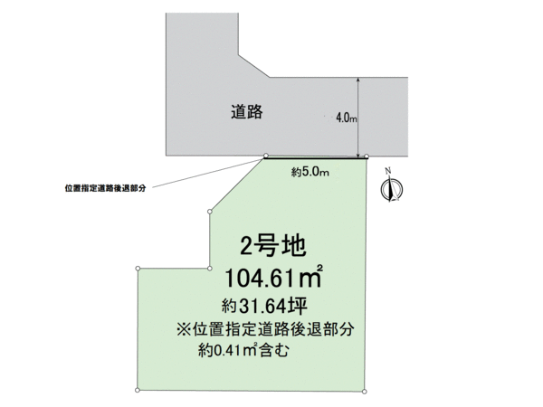 伏見区深草大亀谷八島町2号地【建築条件付売土地】 地形図 伏見区深草大亀谷八島町2号地【建築条件付売土地】 地形図