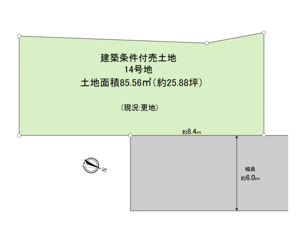 伏見区羽束師志水町14号地【建築条件付売土地】 地形図 伏見区羽束師志水町14号地【建築条件付売土地】 地形図
