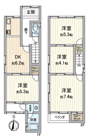 伏見区桃山町大島 一戸建 間取り 伏見区桃山町大島 一戸建 間取り