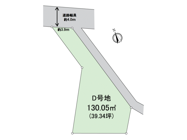 宇治市羽拍子町D号地【建築条件無土地】 地形図 宇治市羽拍子町D号地【建築条件無土地】 地形図