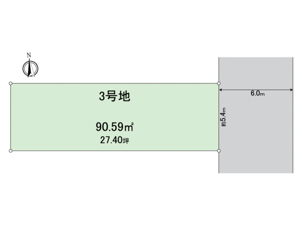 伏見区羽束師鴨川町3号地 建築条件付土地 地形図 伏見区羽束師鴨川町3号地 建築条件付土地 地形図