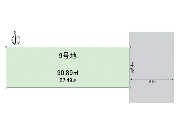 伏見区羽束師鴨川町9号地 建築条件付土地 地形図 伏見区羽束師鴨川町9号地 建築条件付土地 地形図