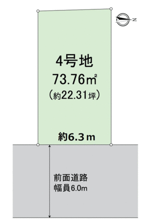 伏見区久我森の宮町 建築条件付土地〈4号地〉 地形図 伏見区久我森の宮町 建築条件付土地〈4号地〉 地形図