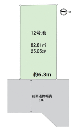 伏見区久我森の宮町 建築条件付土地〈12号地〉 地形図 伏見区久我森の宮町 建築条件付土地〈12号地〉 地形図