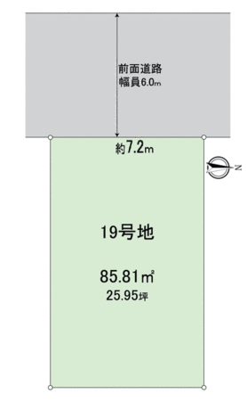 伏見区久我森の宮町 建築条件付土地〈19号地〉 地形図 伏見区久我森の宮町 建築条件付土地〈19号地〉 地形図