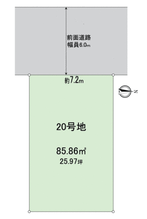 伏見区久我森の宮町 建築条件付土地〈20号地〉 地形図 伏見区久我森の宮町 建築条件付土地〈20号地〉 地形図