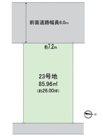 伏見区久我森の宮町 建築条件付土地〈23号地〉 地形図 伏見区久我森の宮町 建築条件付土地〈23号地〉 地形図