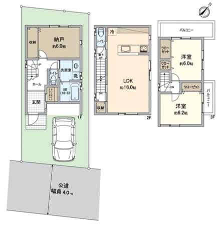 伏見区淀美豆町B区画 新築一戸建 間取り 伏見区淀美豆町B区画 新築一戸建 間取り