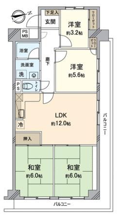 伏見日光ハイツ2号棟 間取り 伏見日光ハイツ2号棟 間取り