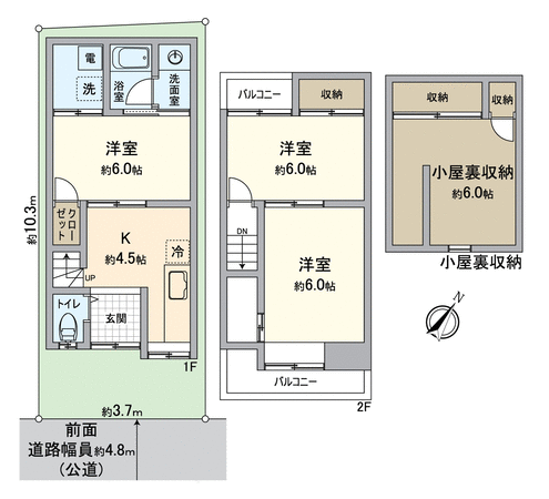 伏見区深草向川原町 一戸建 間取り 伏見区深草向川原町 一戸建 間取り