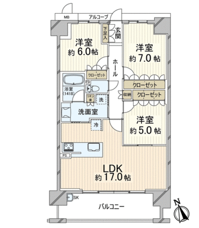 ファインシティ千里津雲台 間取り ファインシティ千里津雲台 間取り