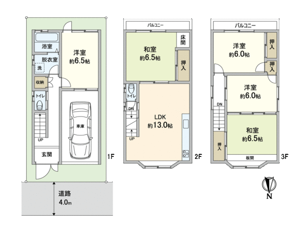 枚方市南中振2丁目 戸建 間取り 枚方市南中振2丁目 戸建 間取り