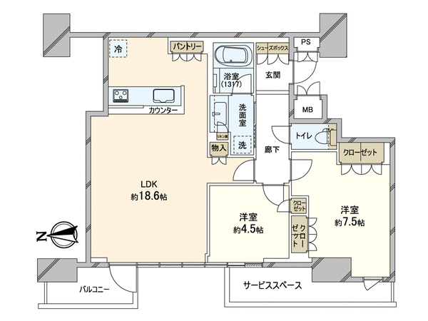 北浜ミッドタワー 間取り 北浜ミッドタワー 間取り