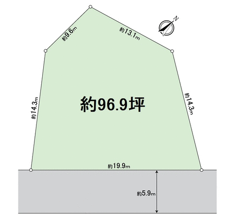 光明台3丁目 古家付土地 地形図 光明台3丁目 古家付土地 地形図
