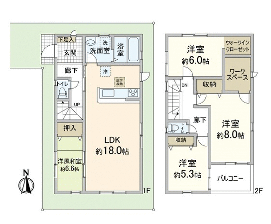 西山台3丁目 1号棟 間取り 西山台3丁目 1号棟 間取り