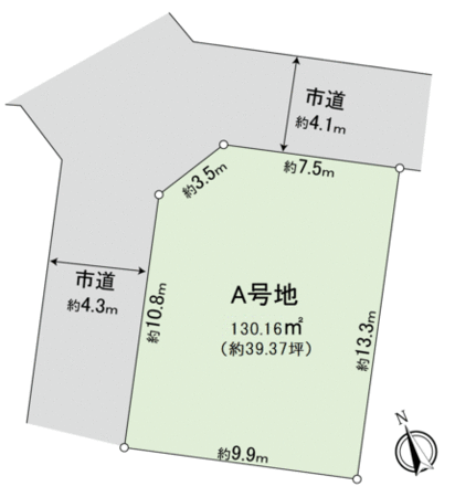 堺市西区浜寺昭和町1丁 A号地 地形図 堺市西区浜寺昭和町1丁 A号地 地形図