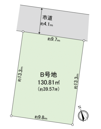 堺市西区浜寺昭和町1丁 B号地 地形図 堺市西区浜寺昭和町1丁 B号地 地形図
