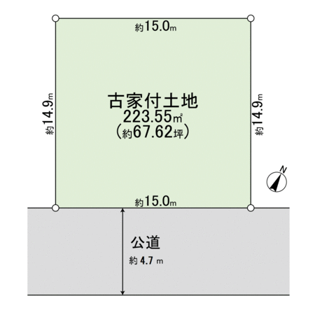 泉南市新家 古家付土地 地形図 泉南市新家 古家付土地 地形図