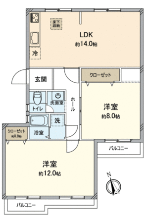 泉北赤坂台A住宅 14-1棟 間取り 泉北赤坂台A住宅 14-1棟 間取り