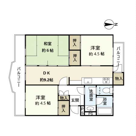 泉北赤坂台6丁住宅 15-1棟 間取り 泉北赤坂台6丁住宅 15-1棟 間取り