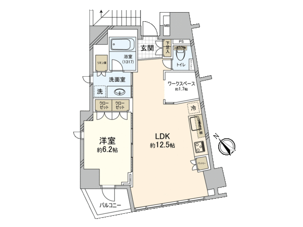 サンクタス市ヶ谷富久町 イーストタワー 間取り サンクタス市ヶ谷富久町 イーストタワー 間取り