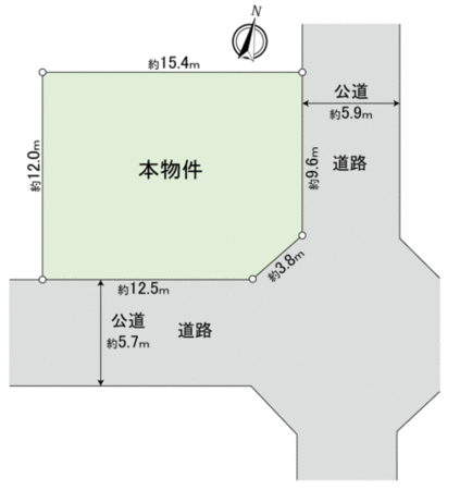 世田谷区桜3丁目 借地権付き土地 地形図 世田谷区桜3丁目 借地権付き土地 地形図