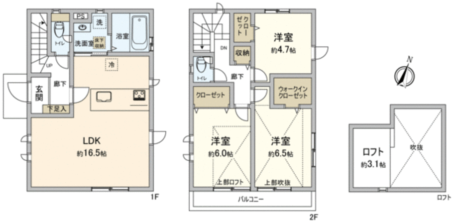 本天沼1丁目 新築戸建 間取り 本天沼1丁目 新築戸建 間取り