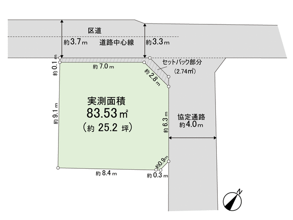杉並区堀ノ内2丁目 土地 地形図 杉並区堀ノ内2丁目 土地 地形図