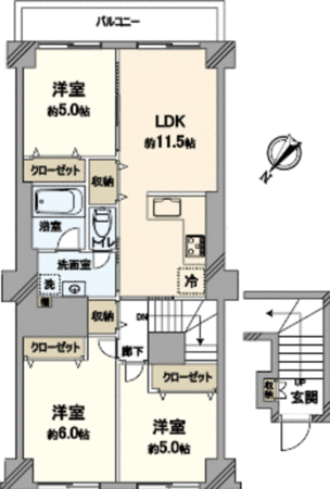 藤和東中野コープ 間取り 藤和東中野コープ 間取り