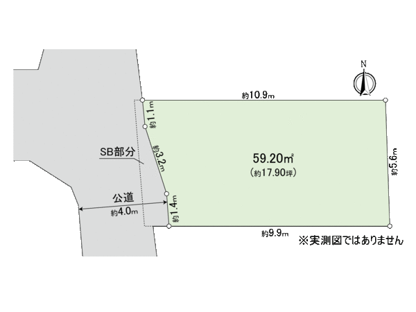 中野区中野1丁目 地形図 中野区中野1丁目 地形図