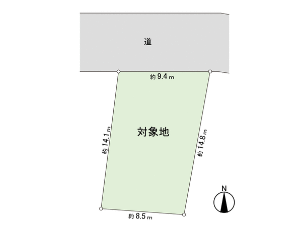八幡山3丁目 土地 地形図 八幡山3丁目 土地 地形図