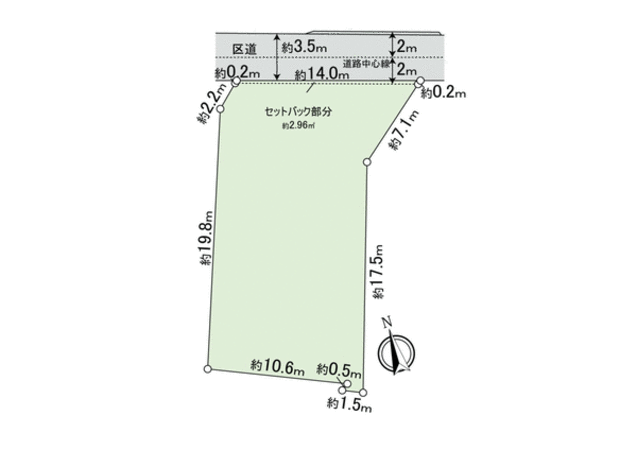 世田谷区北沢1丁目 古家付土地 地形図 世田谷区北沢1丁目 古家付土地 地形図
