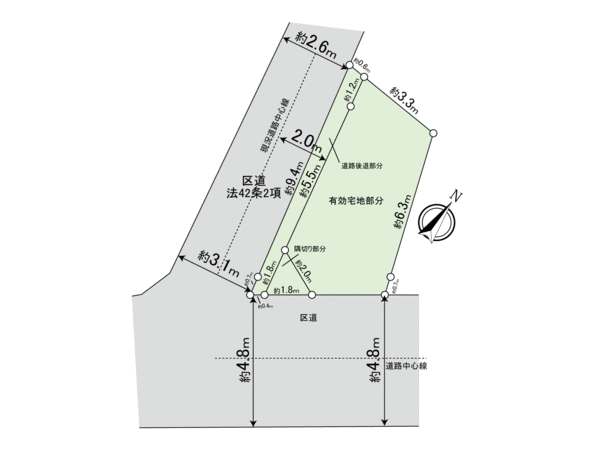 世田谷区大原1丁目 古家付土地 地形図 世田谷区大原1丁目 古家付土地 地形図