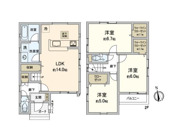 川崎市高津区久末字大谷(新築戸建) 間取り 川崎市高津区久末字大谷(新築戸建) 間取り