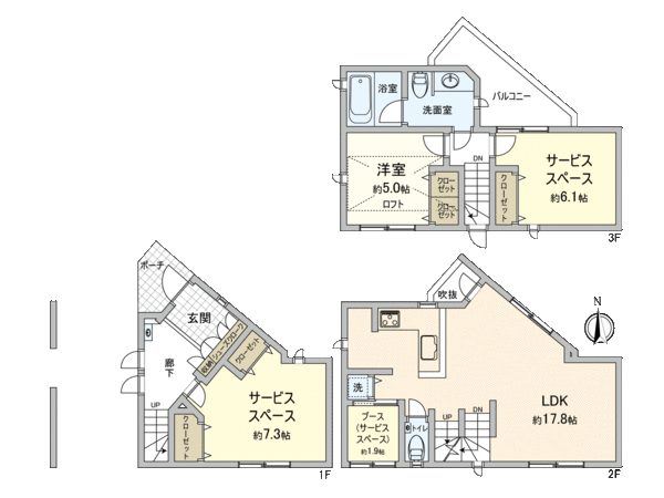 CLUB R URBAN 日吉 SITE-8 間取り CLUB R URBAN 日吉 SITE-8 間取り