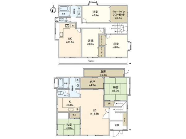 新石川2丁目 戸建 間取り 新石川2丁目 戸建 間取り
