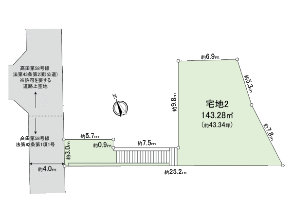 港北区高田東2丁目(土地2区画) 地形図 港北区高田東2丁目(土地2区画) 地形図