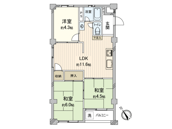 大倉山第二コーポラス D棟 間取り 大倉山第二コーポラス D棟 間取り