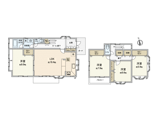 横浜市港北区大豆戸町 戸建 間取り 横浜市港北区大豆戸町 戸建 間取り