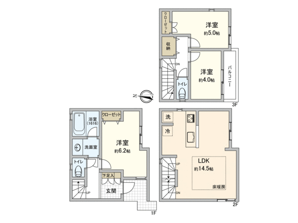 横浜市鶴見区駒岡3丁目 新築5号棟 間取り 横浜市鶴見区駒岡3丁目 新築5号棟 間取り