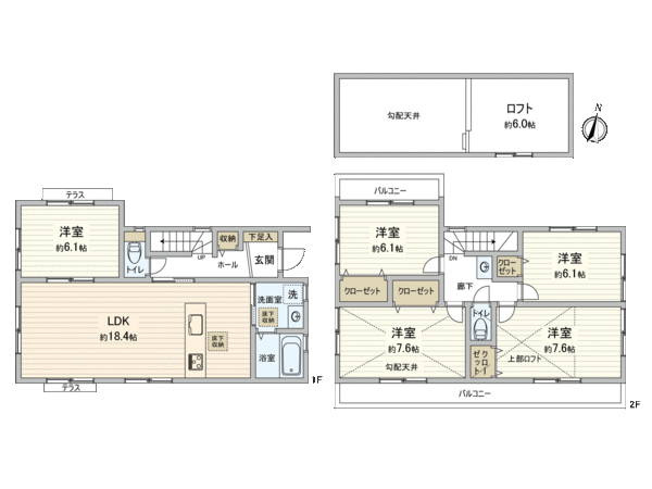 横浜市港北区仲手原2丁目(新築戸建) 間取り 横浜市港北区仲手原2丁目(新築戸建) 間取り